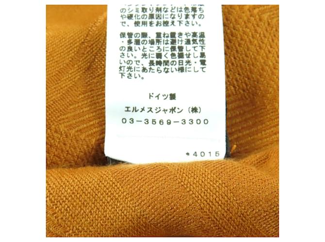 Sciarpa in cashmere Hermès New Libris Marrone - vista 12