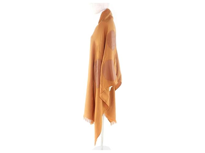 Sciarpa in cashmere Hermès New Libris Marrone - vista 4