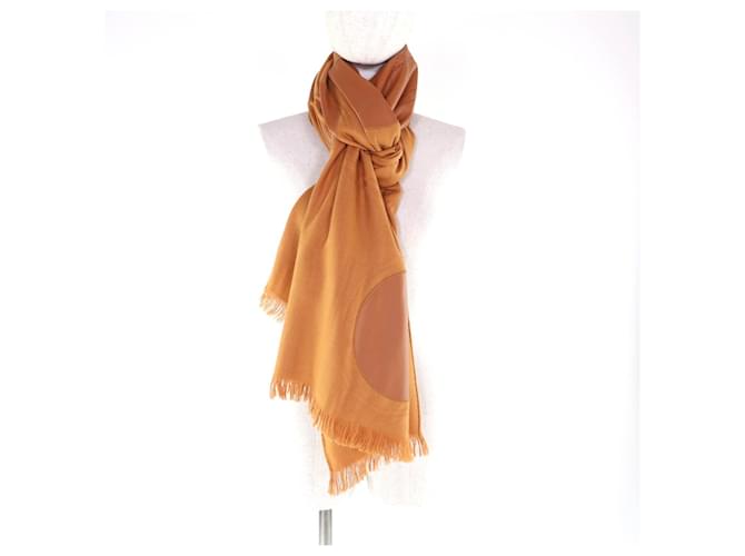 Sciarpa in cashmere Hermès New Libris Marrone - vista 6