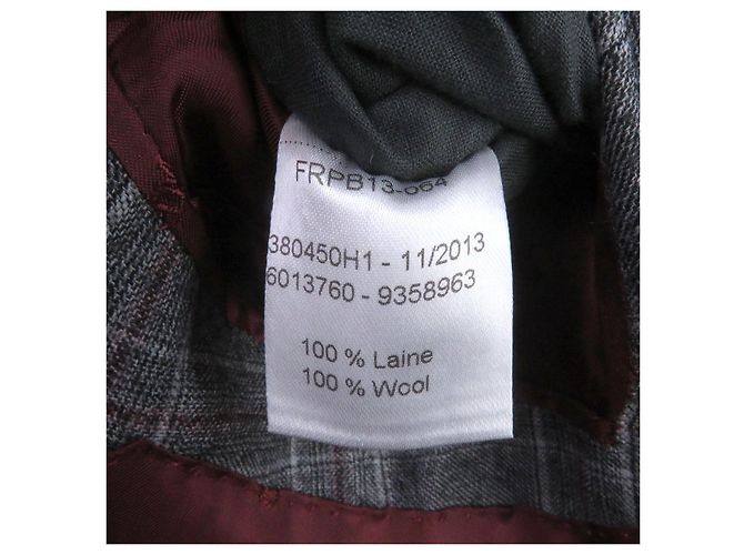 Conjunto de Traje de Lana Bespoke Hermès Castaño - vista 10
