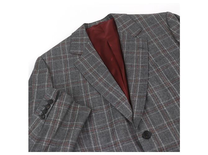 Conjunto de Traje de Lana Bespoke Hermès Castaño - vista 2