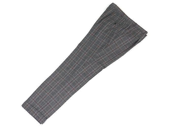 Conjunto de Traje de Lana Bespoke Hermès Castaño - vista 4