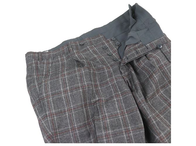 Conjunto de Traje de Lana Bespoke Hermès Castaño - vista 5