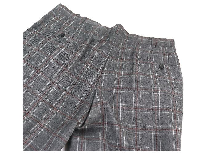 Conjunto de Traje de Lana Bespoke Hermès Castaño - vista 6
