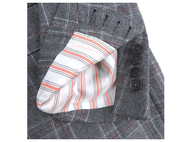 Conjunto de Traje de Lana Bespoke Hermès Castaño - vista 8
