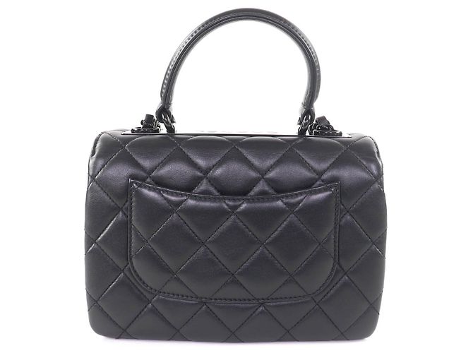 Borsa a tracolla Chanel Trendy CC in pelle di agnello Nero - vista 3