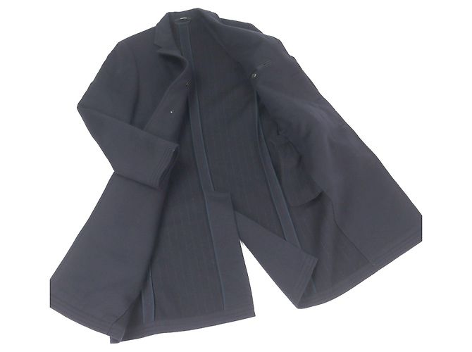 Abrigo de cachemira Hermès Chester46 Azul Azul marino - vista 3