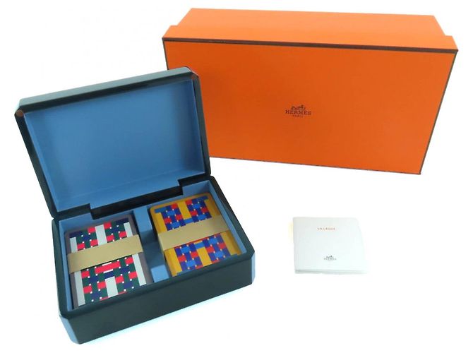 Tarjetero Hermès Facet Bridge H Tissage Azul - vista 2