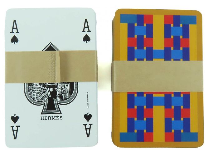 Tarjetero Hermès Facet Bridge H Tissage Azul - vista 3