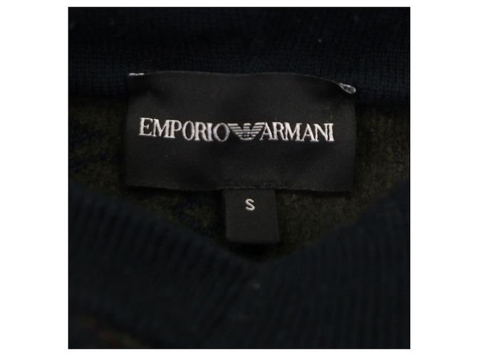 Sudadera con capucha de lana Emporio Armani Negro Caqui - vista 5