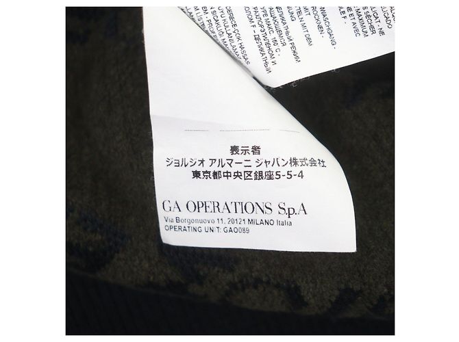 Sudadera con capucha de lana Emporio Armani Negro Caqui - vista 8