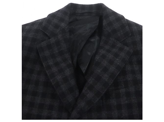 Abrigo de lana Chester Salvatore Ferragamo Castaño Negro - vista 2