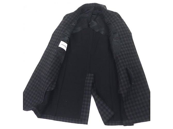Abrigo de lana Chester Salvatore Ferragamo Castaño Negro - vista 5