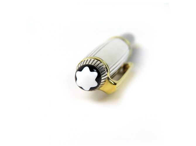 Penna a sfera Montblanc Meisterstück Solitaire AG925 Nero Argento D'oro - vista 4