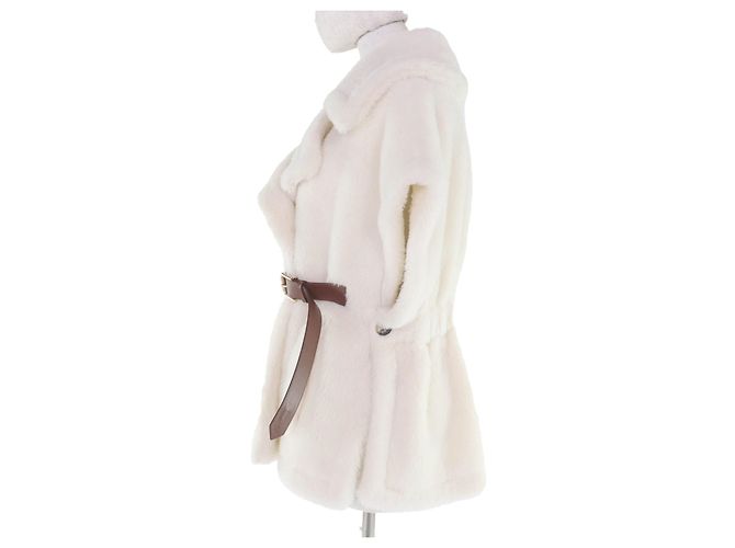 Cappotto Max Mara Teddy Bear in misto seta Bianco - vista 2