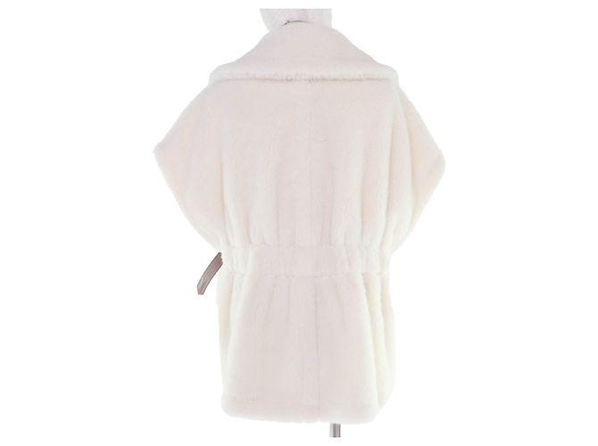 Cappotto Max Mara Teddy Bear in misto seta Bianco - vista 3