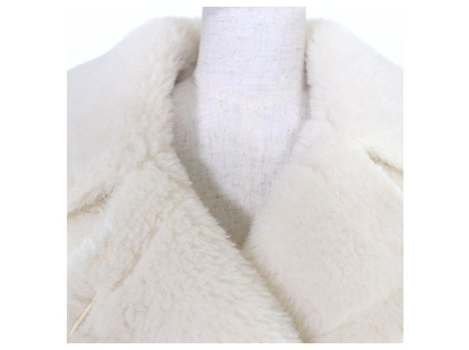Cappotto Max Mara Teddy Bear in misto seta Bianco - vista 4