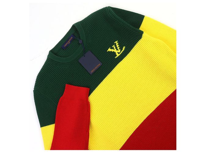 Louis Vuitton Strickpullover mit Rundhalsausschnitt und gesticktem Logo Mehrfarben - Ansicht 2