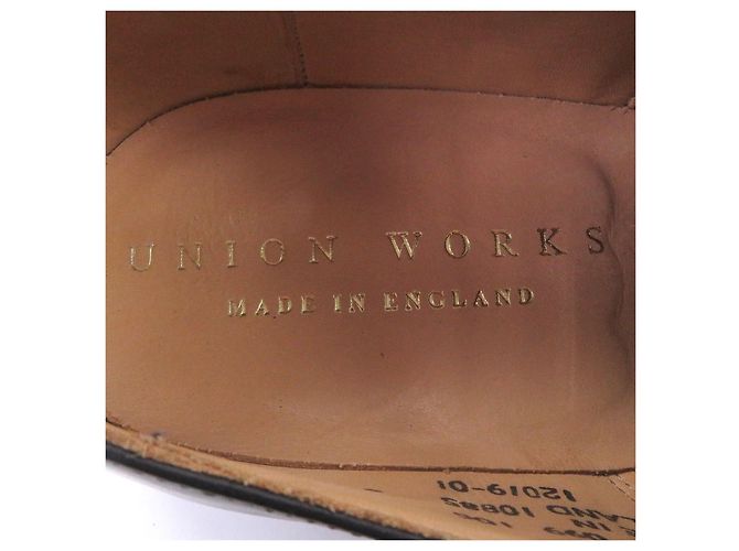 Autre Marque UNION WORKS Straight Tip Lederdressschuhe Schwarz - Ansicht 6