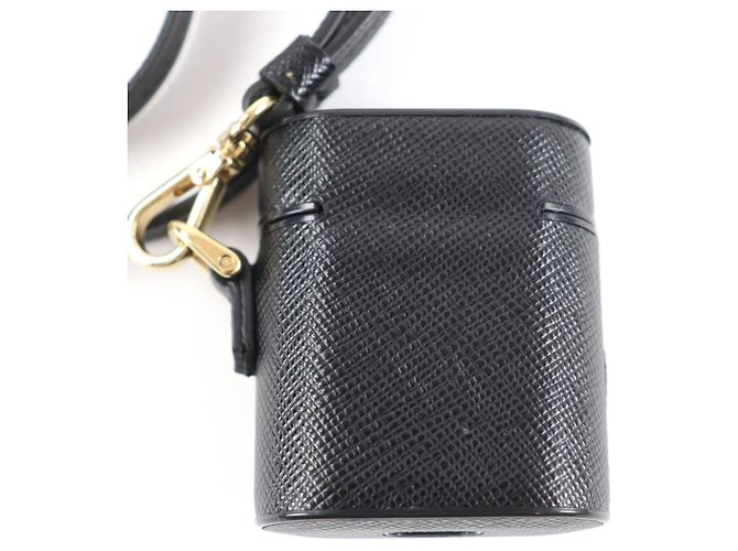 Prada 1ZD002 Saffiano Leather AirPods Case Black - view 5