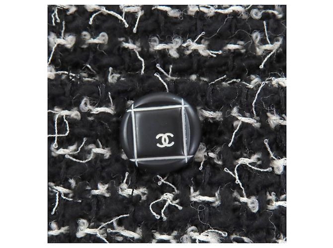 Traje de lana Chanel Negro Blanco - vista 10