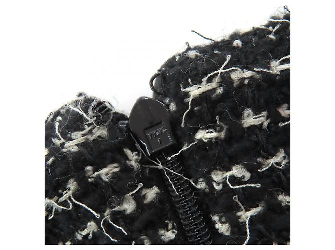 Traje de lana Chanel Negro Blanco - vista 12