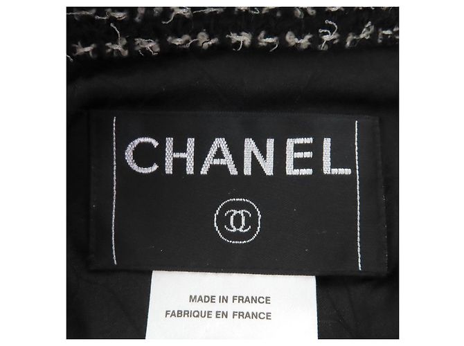 Traje de lana Chanel Negro Blanco - vista 13