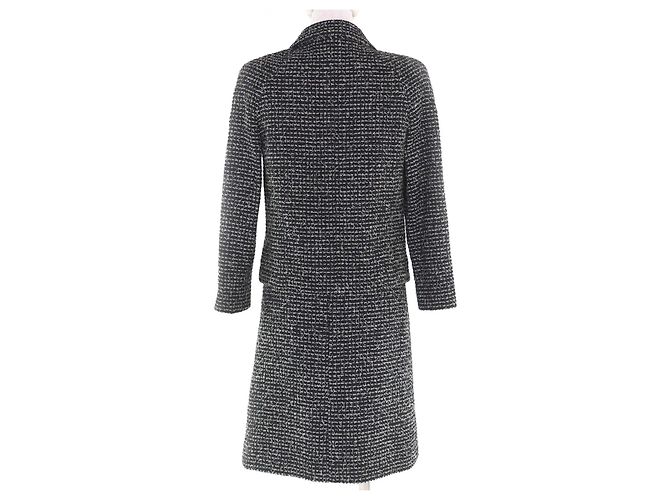 Traje de lana Chanel Negro Blanco - vista 3