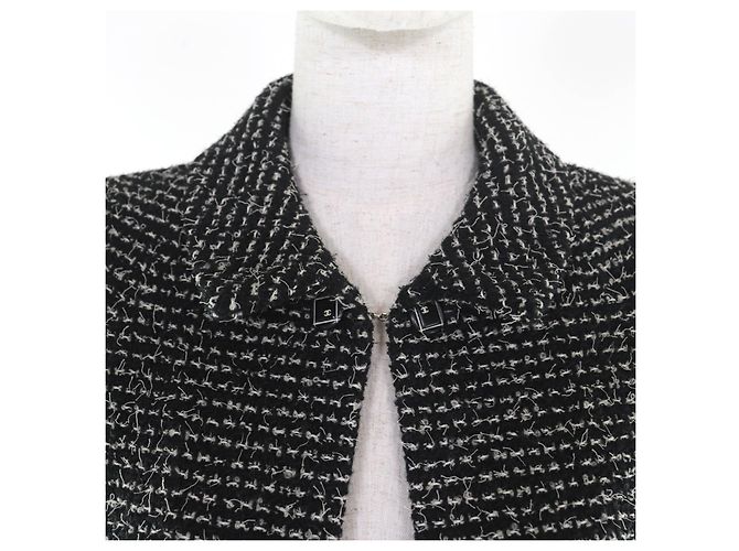 Traje de lana Chanel Negro Blanco - vista 4
