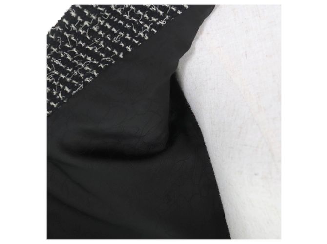 Traje de lana Chanel Negro Blanco - vista 5
