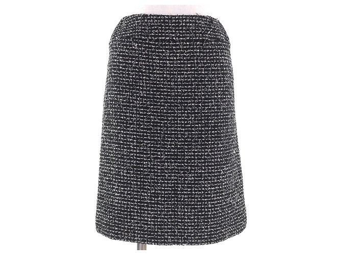 Traje de lana Chanel Negro Blanco - vista 6