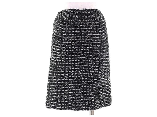 Traje de lana Chanel Negro Blanco - vista 7