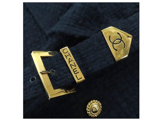 Traje de lana Chanel BOUTIQUE Azul Azul marino - vista 11