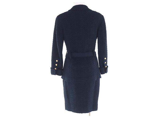 Traje de lana Chanel BOUTIQUE Azul Azul marino - vista 3