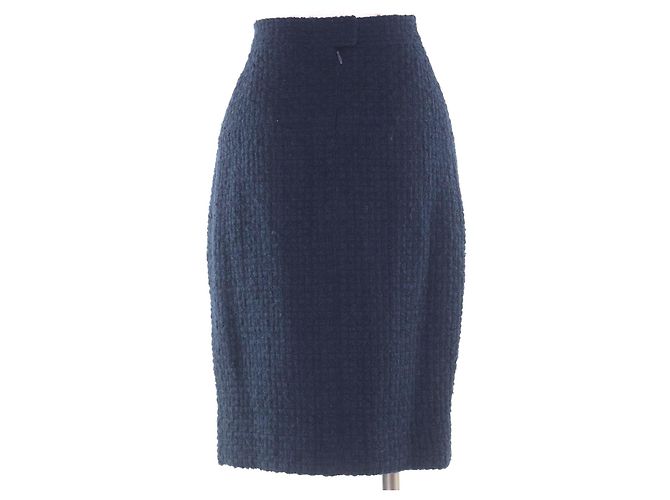 Traje de lana Chanel BOUTIQUE Azul Azul marino - vista 8