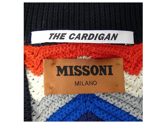Autre Marque Cardigan de lana Missoni Roja Azul Azul marino - vista 4