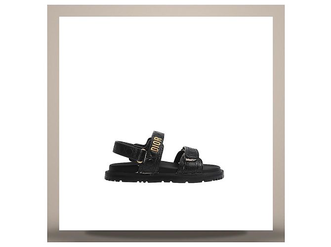 Louis Vuitton Sandali Dioract in vitello matelassé nero - vista 3