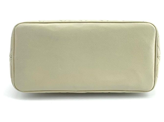 Chanel Borsa Tote Caviar Medallion Coin Bag Bianco - vista 6
