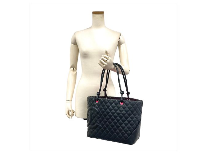 Chanel Cambon Line Große Tote Bag Schwarz - Ansicht 17