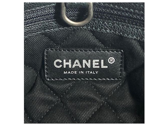 Borsa Tote con catena Chanel in pelle di vitello martellata nera Nero - vista 14