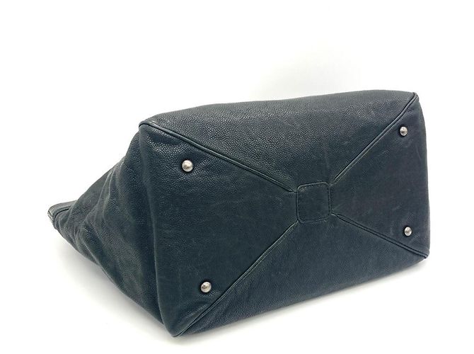 Borsa Tote con catena Chanel in pelle di vitello martellata nera Nero - vista 4