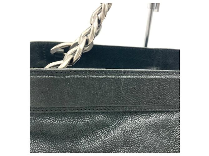 Borsa Tote con catena Chanel in pelle di vitello martellata nera Nero - vista 8