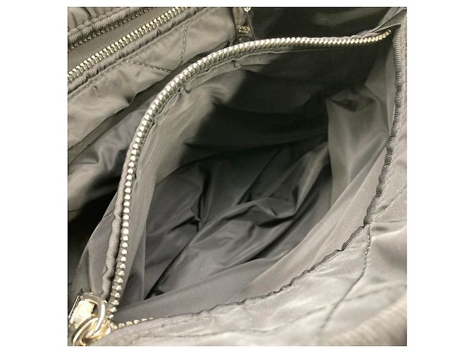 Bolsa de Mão 2-Way Prada Tessuto Bomber Preto - vista 10