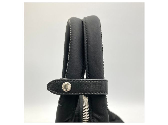 Bolsa de Mão 2-Way Prada Tessuto Bomber Preto - vista 14