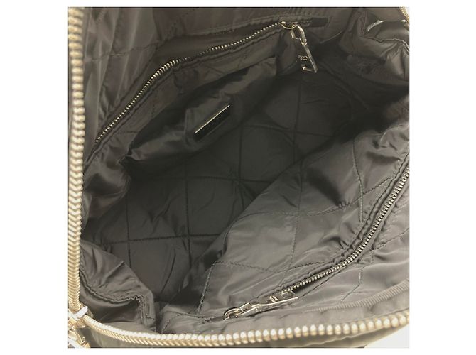 Bolsa de Mão 2-Way Prada Tessuto Bomber Preto - vista 8