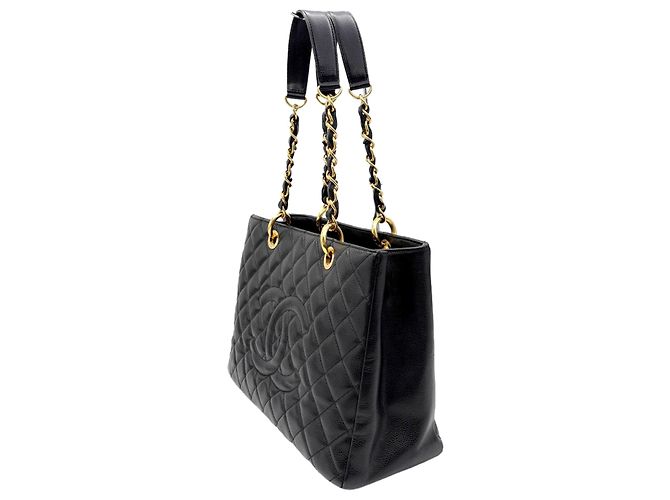Saco Tote Chanel Matelassé com corrente Preto - vista 2