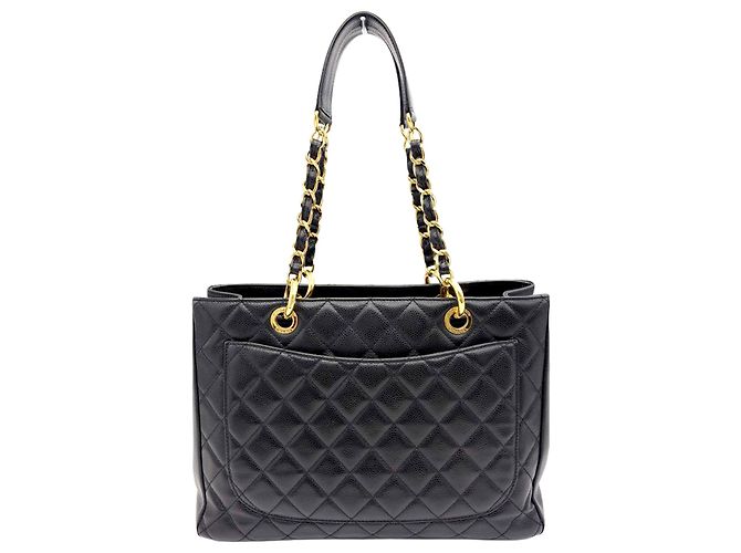 Saco Tote Chanel Matelassé com corrente Preto - vista 3