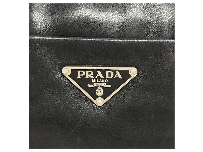 Borsa a mano Prada Mini Boston in pelle nera Nero - vista 11