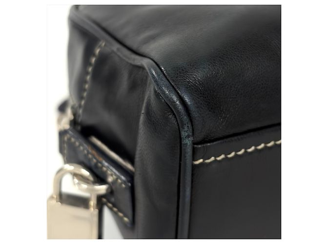 Borsa a mano Prada Mini Boston in pelle nera Nero - vista 6