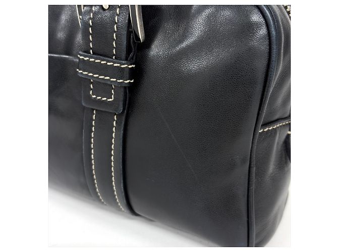 Borsa a mano Prada Mini Boston in pelle nera Nero - vista 7